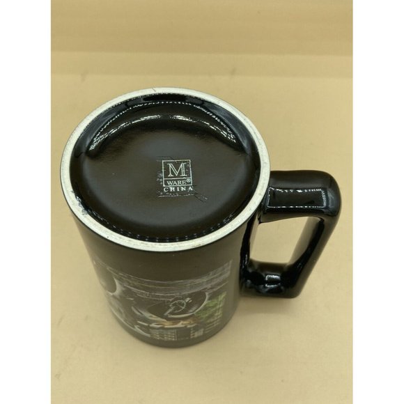 Michelin Man Black Coffee Mug Pilot Road Motorcycle Tire Advertisement 4.5” - Picture 6 of 10